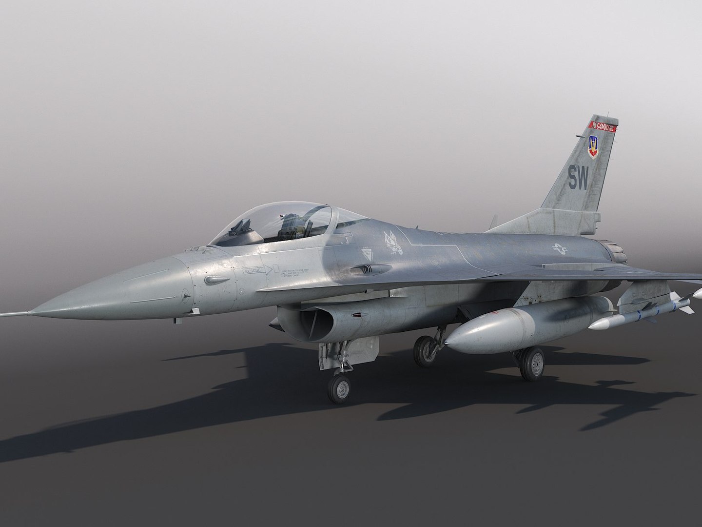 3D General Dynamics F-16 Fighting Falcon