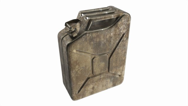 Classic metal jerrycan 02 3D Model