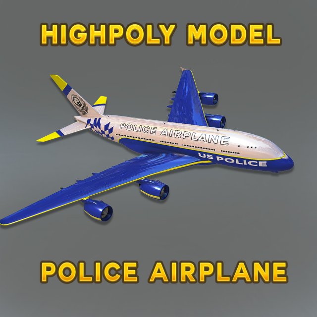 Elite Police Aircraft 3D Model