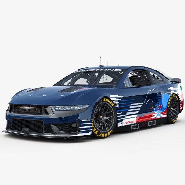 Ford-Mustang Nascar 2024 Template 3D Model