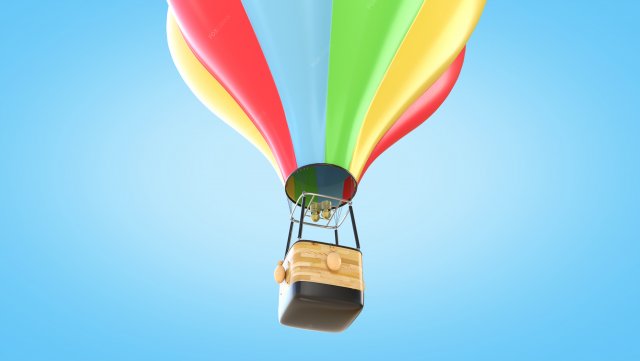 Hot Air Balloon 3D Model