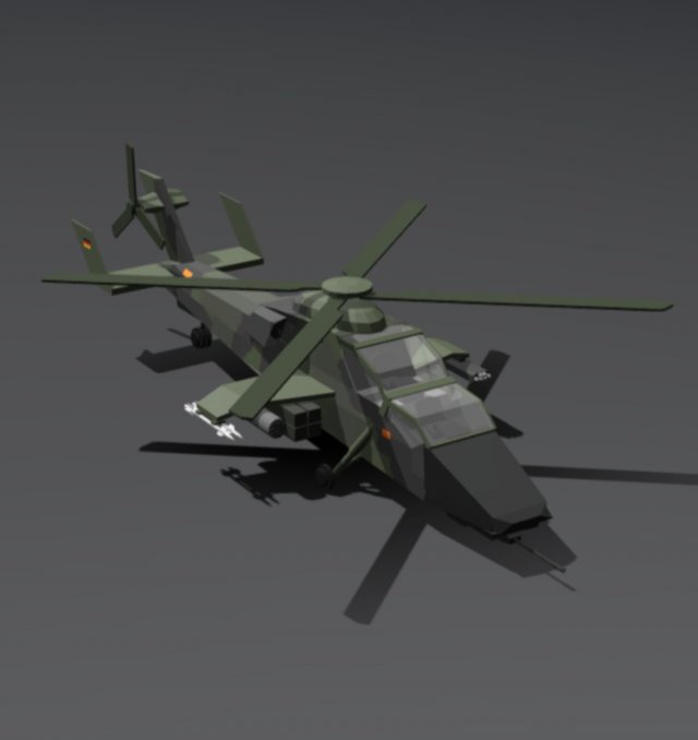 LowPoly Eurocopter tiger 3D Model