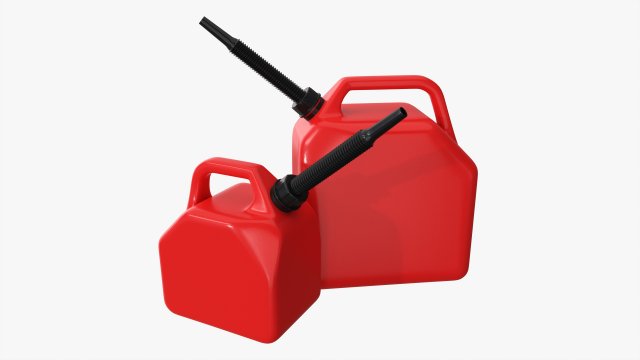 Plastic gas canister set 3D Model