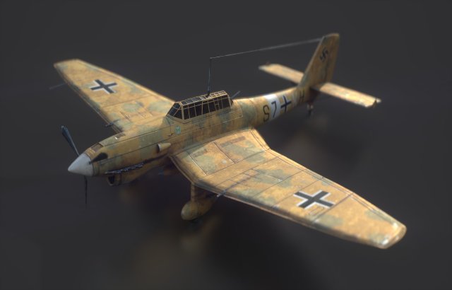 afrika korps ju 87 stuka 3D Model