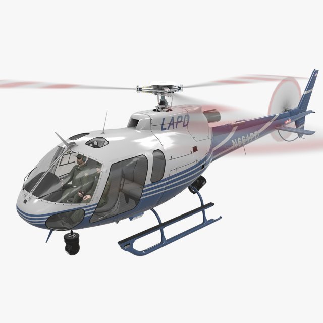 as-350 lapd 2 animated 3D Model