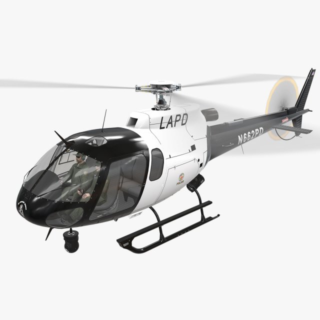 as-350 lapd animated 3D Model