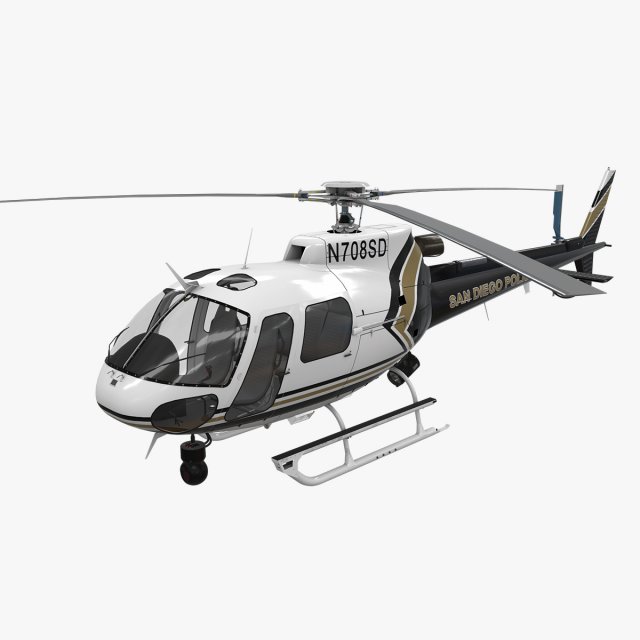 as-350 san diego police 3D Model