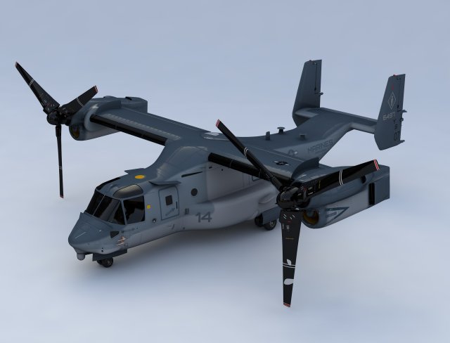 bell boeing v22 osprey helicopter 3D Model