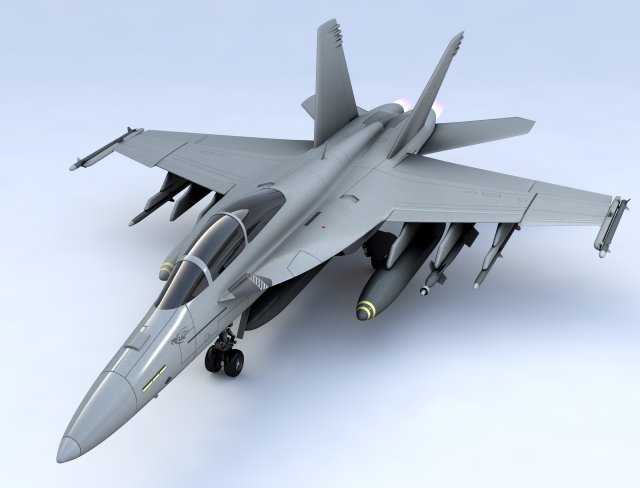 boeing fa 18ef super hornet block iii fighter jet 3D Model