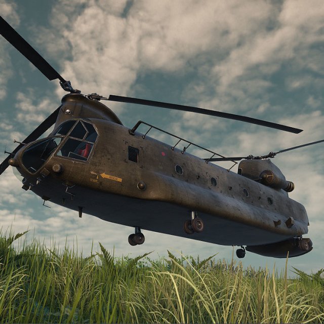 ch-47 chinook helicopter 3D Model