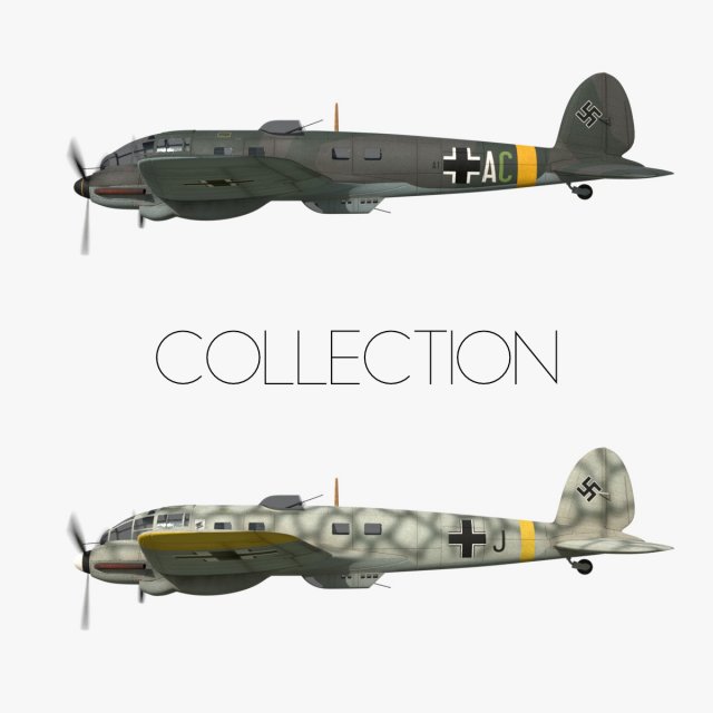 heinkel he 111 – eastern front collection 3D Model