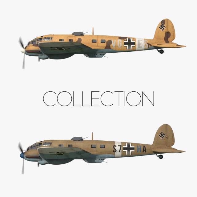 heinkel he 111 – north africa collection 3D Model