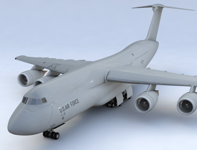 lockheed c5 galaxy aircraft 3D Model