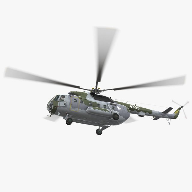 mi-17 czech air force animated 3D Model