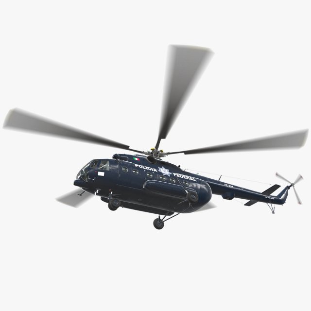 mi-17 mexican police animated 3D Model