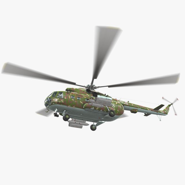 mi-17 slovak air force animated 3D Model