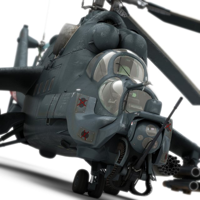 mi-24 super hind 3D Model