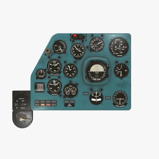 mi-8mt mi-17mt left panels board english 3D Model