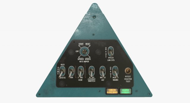 mi-8mt mi-17mt left triangular board english 3D Model