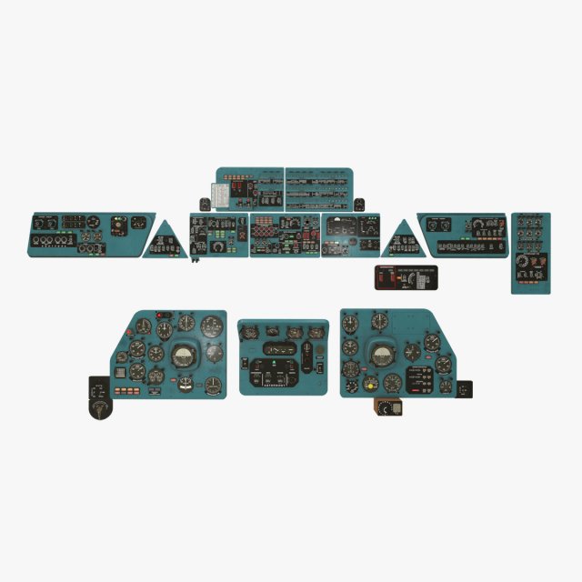 mi-8mt mi-17mt panel boards russian 3D Model