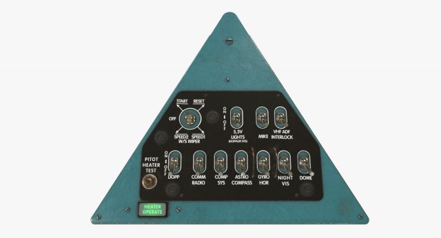 mi-8mt mi-17mt right triangular board english 3D Model