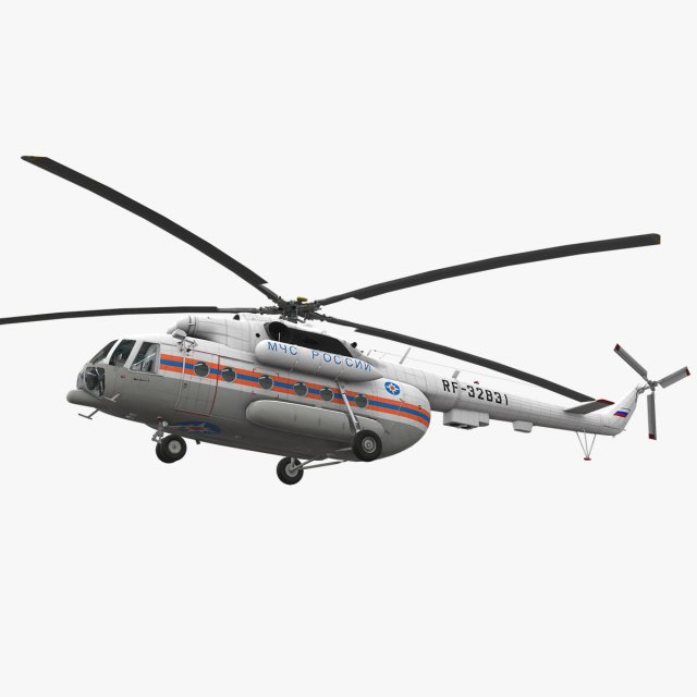 mi-8mtv russian emercom 3D Model