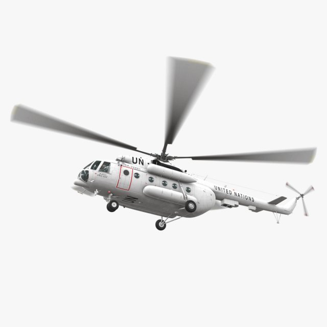 mi-8mtv united nations animated 3D Model