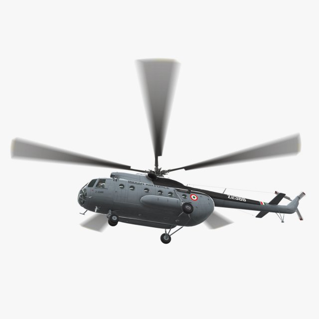 mi-8t india air force animated 3D Model