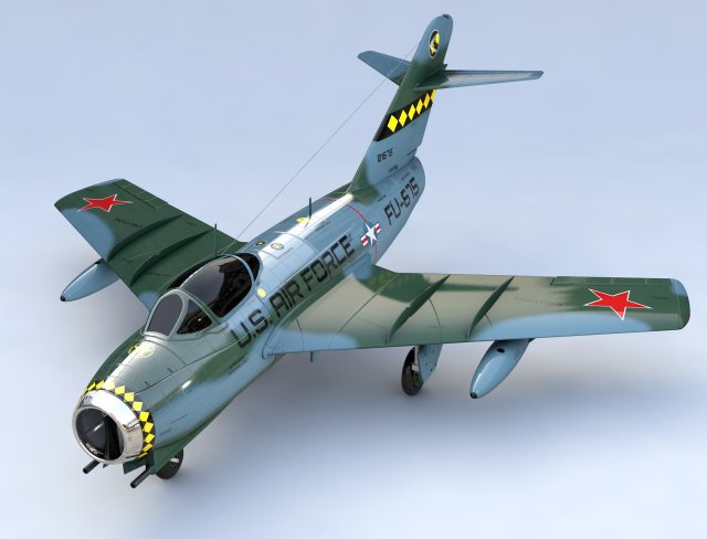 mikoyan gurevich mig 15 fighter jet 3D Model