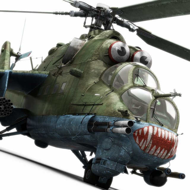 mil mi-24p hind f 3D Model